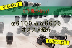 【カメラ選びで迷わない！】α6100/α6600違いを徹底比較！